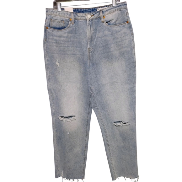 Blank NYC Denim - BlankNYC The Madison High Rise Crop Light Wash Gray Denim Jeans Women's Size 31"